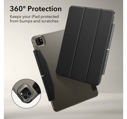  ESR iPad Pro 11 Gen 4/3/2/1 (2018-2022) Ascend Trifold Case (JellyBlack)