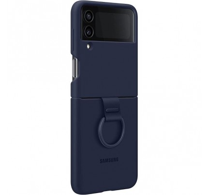 Samsung Flip 4 Silicone Cover with Ring - Navy