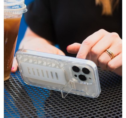 Grip2U Boost Case With Kickstand For iP13 ProMax Clear
