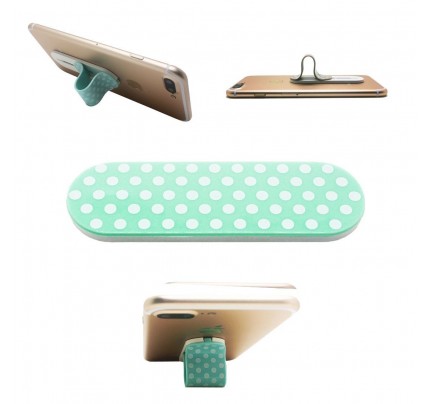 MultiBand / Finger Grip,Self Standing,Car Holder - Cyan Dot