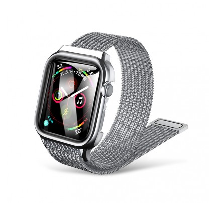 USAMS Apple watch 4 Magnetic Loop strap 44mm silver