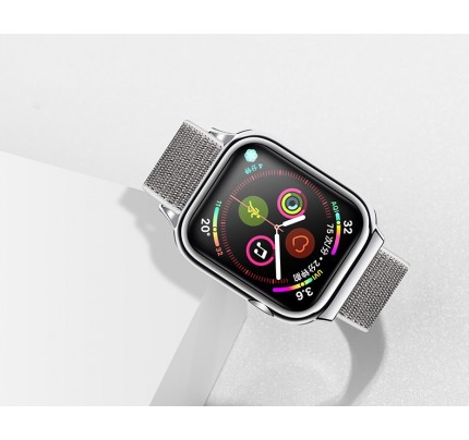USAMS  Apple Watch 4 Nylon Loop Strap 44mm silver
