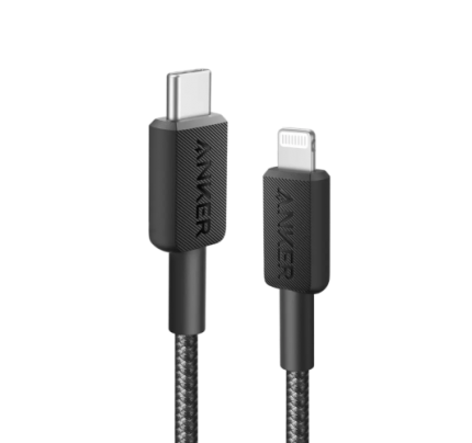 Anker 322 USB-C to Lightning Cable Braided (0.9m/3ft) -Black