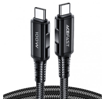 Acefast  USB-C to USB-C 100W 2 m aluminum alloy charging data cable black