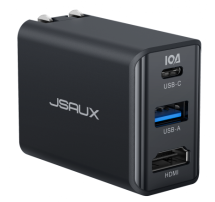 JSAUX Multi-Function charger (US/JP) HUB and charger 2 in 1 black/white