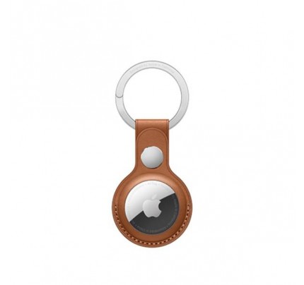 WiWU Leather Key Ring for Airtag brown