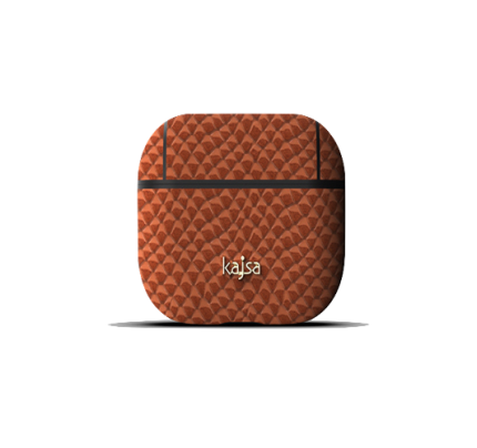 kajsa Jacket Genuine Leather Pearl Pattern AirPods Brown