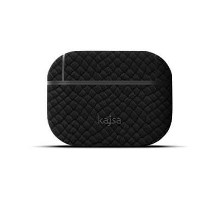 kajsa Jacket Genuine Leather Pearl Pattern AirPods Pro Black