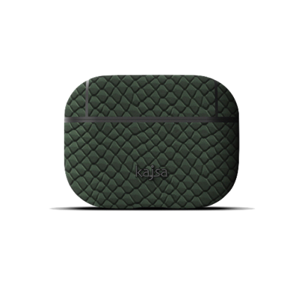 kajsa Jacket Genuine Leather Pearl Pattern AirPods Pro Midnight Green