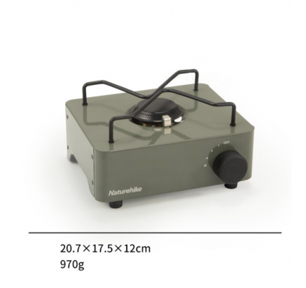 Naturehike Camping Mini Cassette Gas Stove Picnic Equipment Cookware Stove Outdoor Tourist Cooking Tools - Army Green
