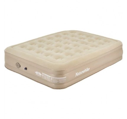 Naturehike Self-inflating Comfort Camping Mattress Portable 2 Person Bed Outdoor Heighten Automatic Inflatable Air Mattress khaki