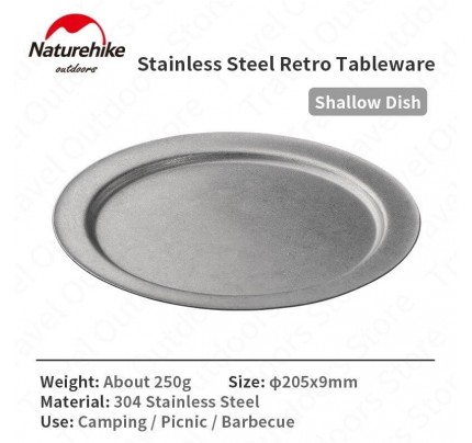 Naturehike STAINLESS STEEL RETRO CUTLERY SHALLOW DISC