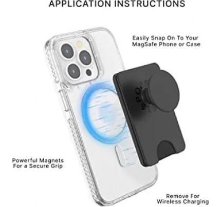 MAGNETIC CARD WALLET HOLDER  MAG SAFE BLACK