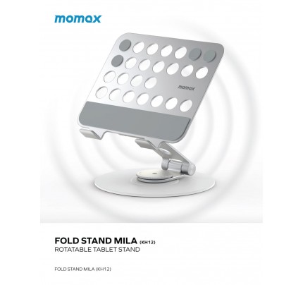 MOMAX Fold Stand Mila Rotatable Tablet Stand (Silver)