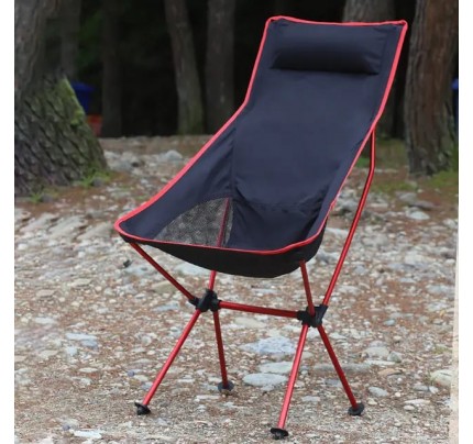 HISPEED Aluminum Alloy Folding Camping Moon Chairs L size RED