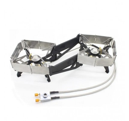 BRS-32 lightning binary star Folding Double Burner Stove