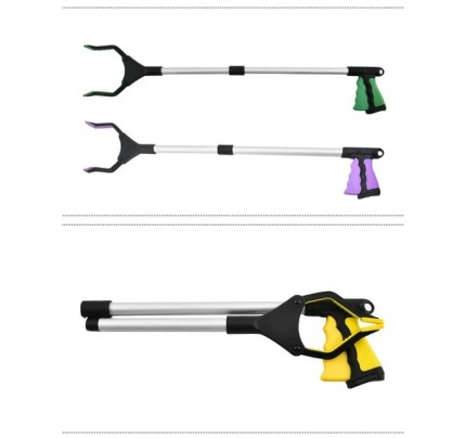HISPEED Foldable Litter Reachers Pickers Pick Up Tools Gripper Extender Grabber Picker Collapsible Garbage Grabbers