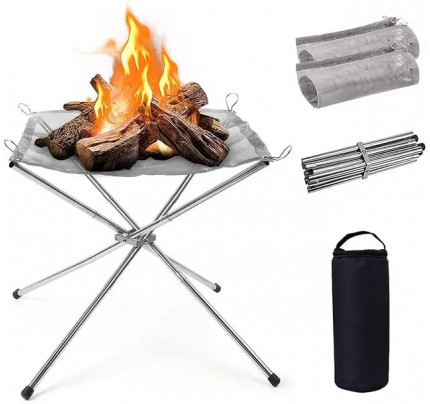 Portable Outdoor Foldable camping bonfire fireplace stove folding fire pit