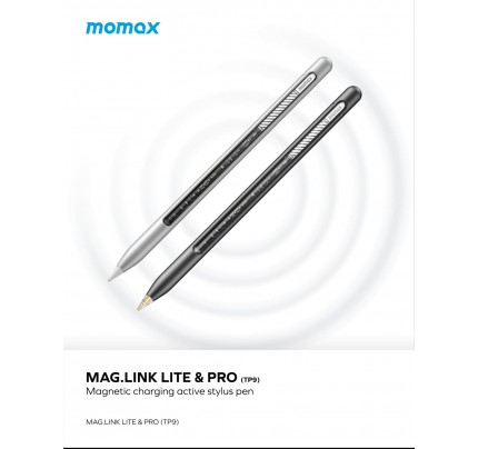 MOMAX Mag.Link Pro Magnetic charging active  stylus pen (Grey)