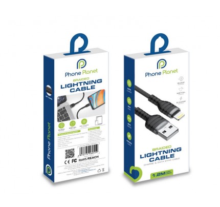 Phone Planet USB -A to lighting cable 1.2 m black