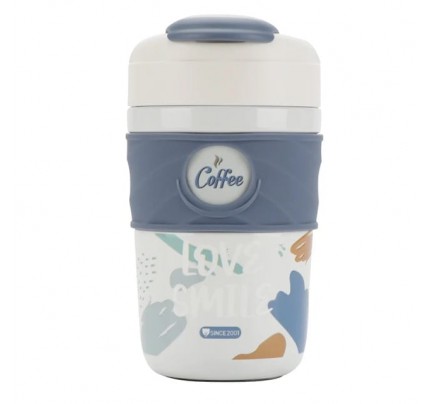 HOAOR okadi stainless steel thermos tea mug white 400ml