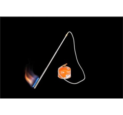 campingmoon  Portable charcoal lighter/stainless steel butane gas torch fire burning for camping fire torch 30cm copper pole 100cm hose