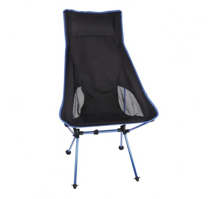 HISPEED Aluminum Alloy Folding Camping Moon Chairs L sizer blue