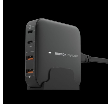 momax One Plug 70W 4-Port Desktop Charger (UK) (Black)