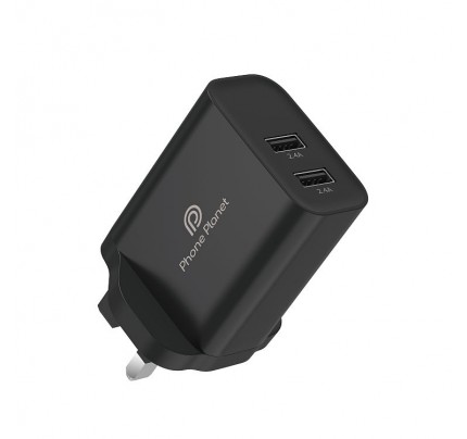 phone planet 24w wall 2 usb-a charger