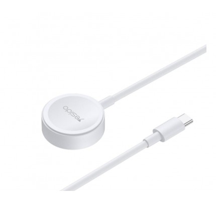 Yesido CA112 For Apple Watch USB-C / Type-C Wireless Magnetic Watch Charger, Cable Length: 1m(White) (6713)