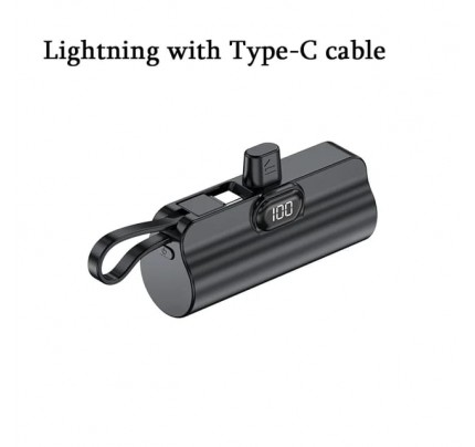 HMT MINI POCKET POWER BANK 5000MAH  TYPE-C BLACK (10101)