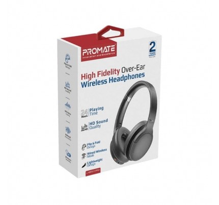 PROMATE WIRELES HEADPHONES 24 PLAING TIME BLACK(10633)