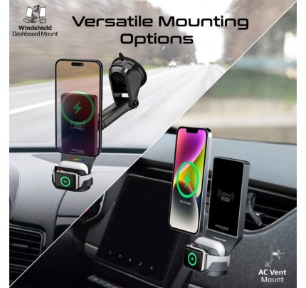 PROMATE holder 3 IN 1 car  Magsaef ewirelesscharging (10635)