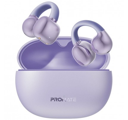 PROMATE Audio Fit open ear clip on earbuds purple (10646)