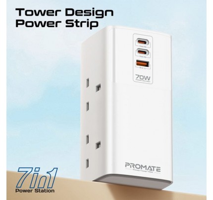 PROMATE 70W Multi-port charging station quad AC Sockerts (10649)