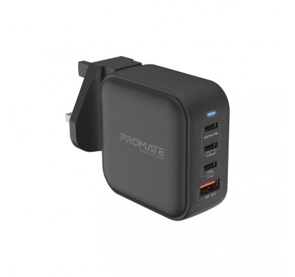 PROMATE SUPER SPEED POWERBANK BUILT-IN USB-C CABLE 10000 MAH BLACK PROMATE 100W PD GAN fast charger QC 3.0 BLACK(10660)