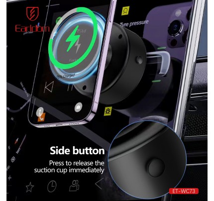 Earldom15w Wireless magnetic suction cup Holder