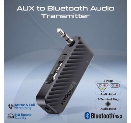 PROMATE compatc AUX to BLUETOOTH audio Transmitter Adapter (10671)