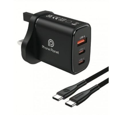 NEW PHONE PLANET WALLCHARGER 45W PD WITH TYPE-C CABLE(11229)