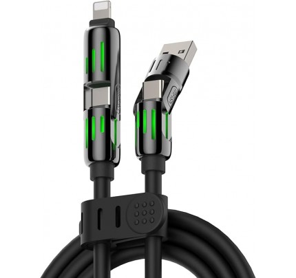 XO 4 IN 1 SILICONE CABLE 240W  1.2M(75172)