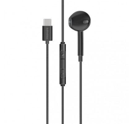 PROMATE Dynamic in-ear mono earphone usb-c connector Black(10676)