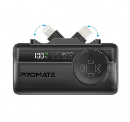 PROMATE World"Smallest multiport power bank 5000mah black(10677)