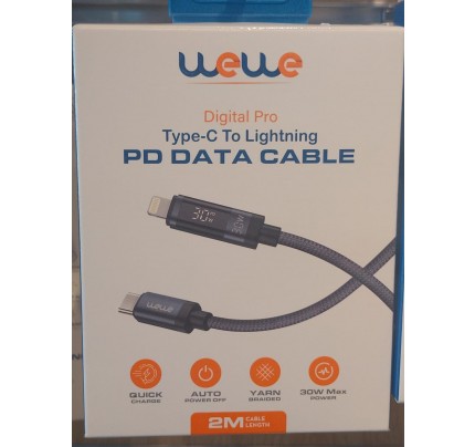WEWE TYPE-C TO LIGHTING PD DATA DISPLAY CABLE 2M(75221)