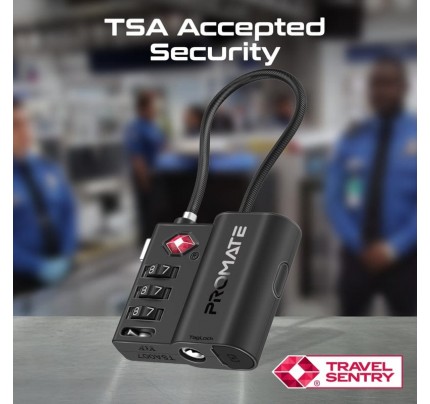 PROMATE TSA Luggage lock smart precision tracking tag Find mt APP (10672)